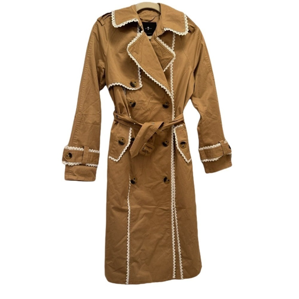 7 for all mankind Trimmed Trench Coat NWT - Picture 5 of 9